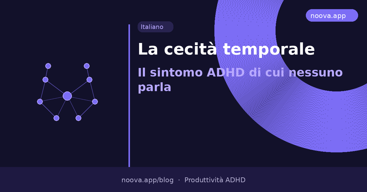 La cecità temporale: Il sintomo ADHD di cui nessuno parla (ma che tutti sentono)