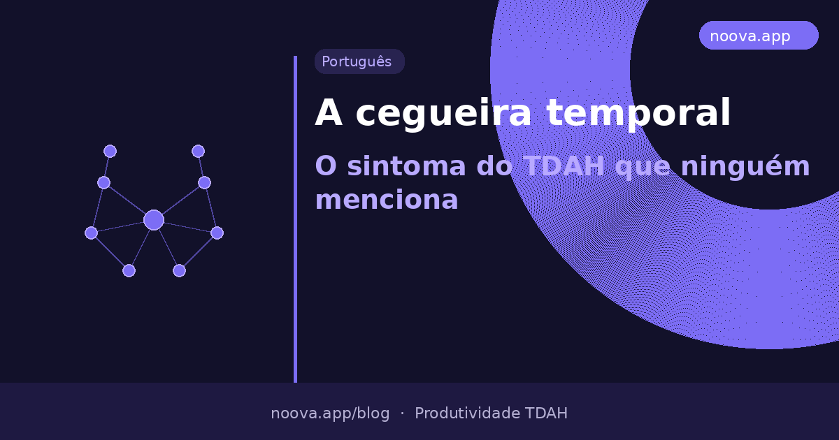 A cegueira temporal: O sintoma do TDAH que ninguém menciona (mas que todos sentem)