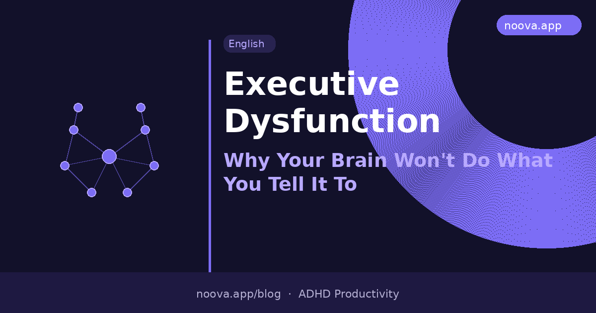 Executive Dysfunction: Why Your Brain Won't Do What You Tell It To