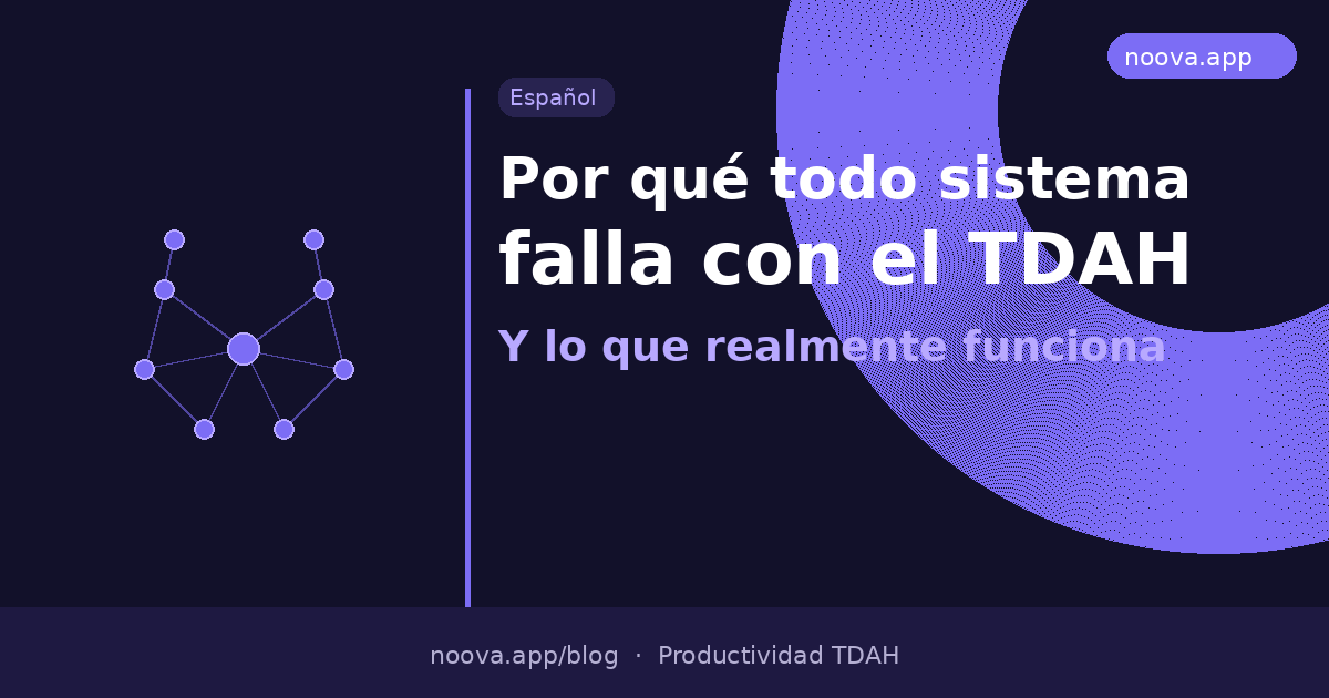 Por qué todo sistema de productividad falla con el TDAH (y lo que realmente funciona)