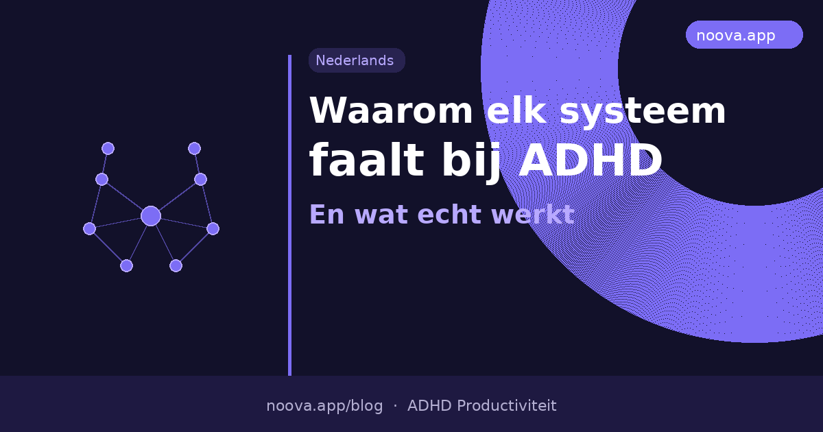 Waarom elk productiviteitssysteem faalt bij ADHD (en wat echt werkt)