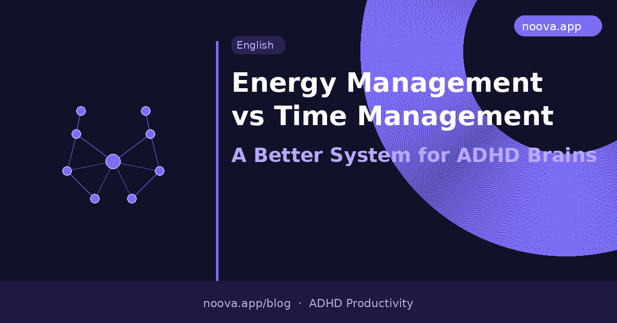 Energy Management vs. Time Management: A Better System for ADHD Brains